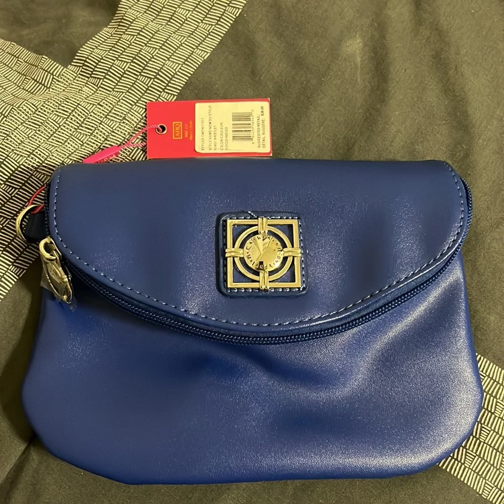 Catherine Malandrino BLUE purse/bag w detachable strap - Picture 1 of 8